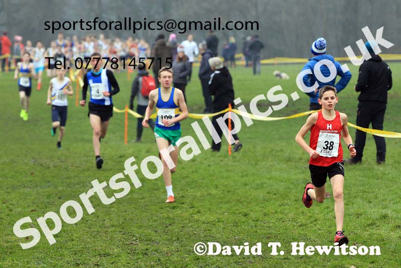 Boys Under-13s 2023 Northern Cross Country Champs., Witton Park, Blackburn. Photo: David T. Hewitson/Sports for All Pics